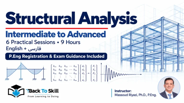 Structural Analysis — Intermediate to Advanced; 6 sessions; English and Persian; Massoud Riyazi